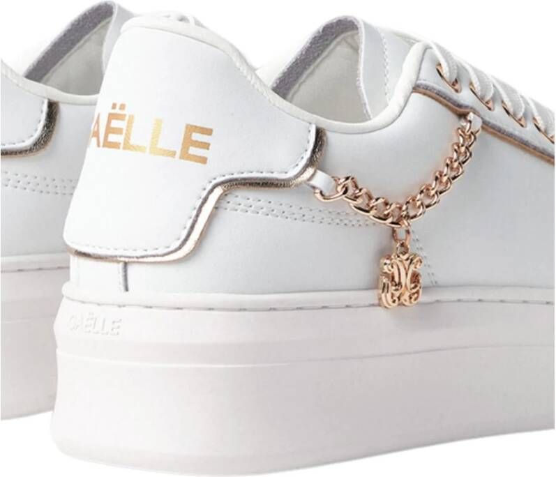 Gaëlle Paris Leren Sneakers met Gouden Kettingdetail