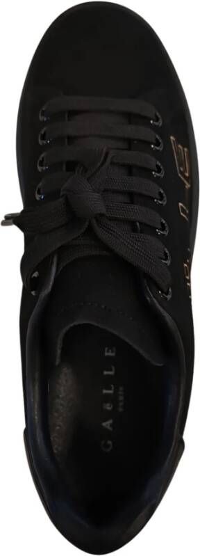 Gaëlle Paris Logo Embossed Leather Sneakers Addict