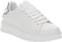 Gaëlle Paris Sportieve Witte Veterschoenen Logo Detail White Dames - Thumbnail 18