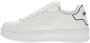 Gaëlle Paris Sportieve Witte Veterschoenen Logo Detail White Dames - Thumbnail 19