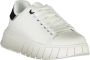 Gaëlle Paris Sportieve witte vetersneakers met contrastdetails White Dames - Thumbnail 2