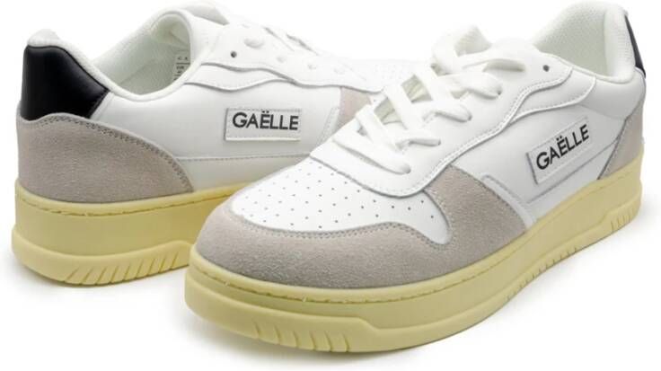 Gaëlle Paris Wit en grijs leren sneakers Multicolor Heren