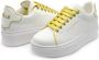 Gaëlle Paris Sportieve Vetersneakers Wit Print Logo White - Thumbnail 2