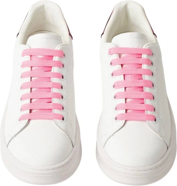 Gaëlle Paris Witte en roze leren sneakers