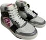 Gaëlle Paris Witte hoge top sneakers met glitter Multicolor Dames - Thumbnail 2