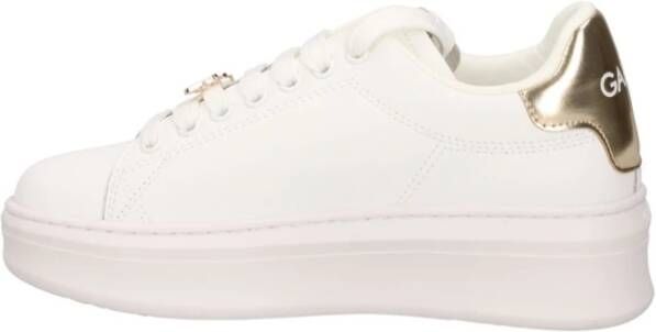 Gaëlle Paris Witte Leren Sneakers Dames White Dames
