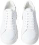Gaëlle Paris Witte leren sneakers met gouden detail - Thumbnail 2