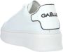 Gaëlle Paris Witte leren sneakers met logopatch - Thumbnail 2