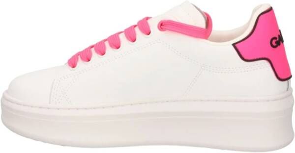 Gaëlle Paris Witte Leren Sneakers Vrouwen White Dames