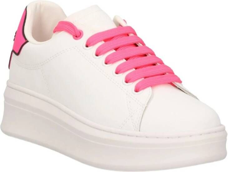 Gaëlle Paris Witte Leren Sneakers Vrouwen White Dames