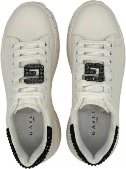 Gaëlle Paris Witte Leren Sneakers White Dames