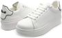 Gaëlle Paris Sportieve Witte Veterschoenen Logo Detail White Dames - Thumbnail 16