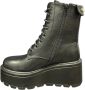 Gaëlle Paris Zwarte Eco-Leren Veterlaarzen Black Dames - Thumbnail 2