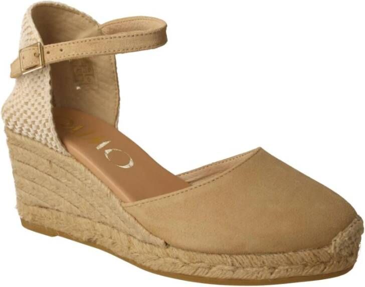 Gaimo Beige Espadrille Sandalen 100% Eco-vriendelijk Beige Dames