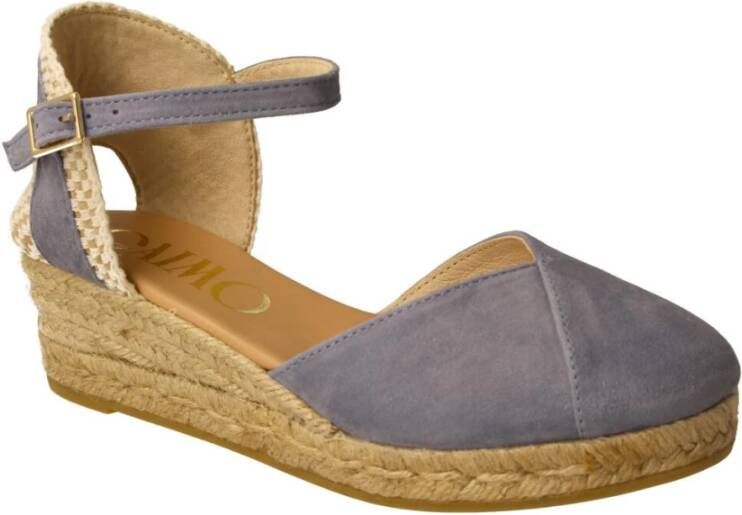 Gaimo Blauwe V-hals Espadrille voor vrouwen Blue Dames