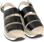 Gaimo Zwarte Leren Sleehak Sandalen Black Dames - Thumbnail 2