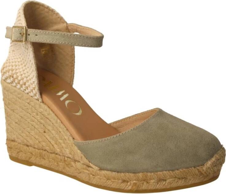 Gaimo Groene Suède Sleehak Espadrilles voor Vrouwen Multicolor Dames