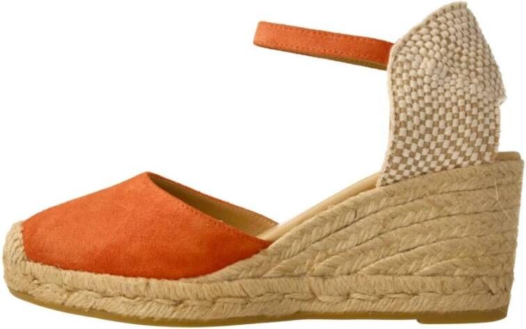 Gaimo Rode Espadrilles Sandalen met Gesp Sluiting