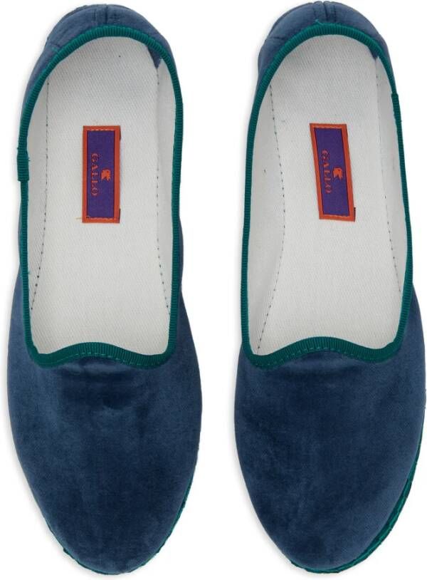Gallo Blauwe Velvet Schoenen met Contrasterende Details Blue Dames