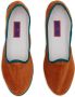 Gallo Dames effen oranje fluwelen schoenen met contrasterende details Orange Dames - Thumbnail 2