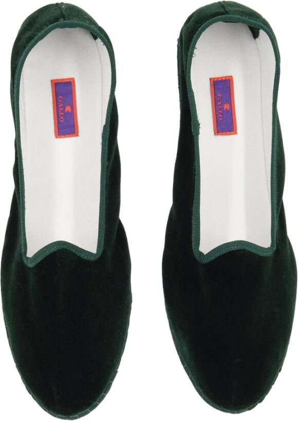 Gallo Groene Fluwelen Unisex Handgemaakte Schoenen Green Dames