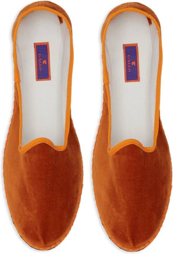 Gallo Unisex's effen oranje fluwelen schoenen Orange Dames