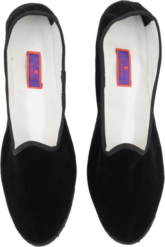 Gallo Unisex's effen zwarte fluwelen schoenen Black Dames