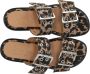 Ganni Animalier Platte Sandaal met Gespen - Thumbnail 2