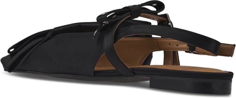 Ganni Ballerina Flat Schoenen met Grote Strik
