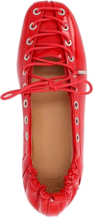 Ganni Ballerina`s met veter en oogjes