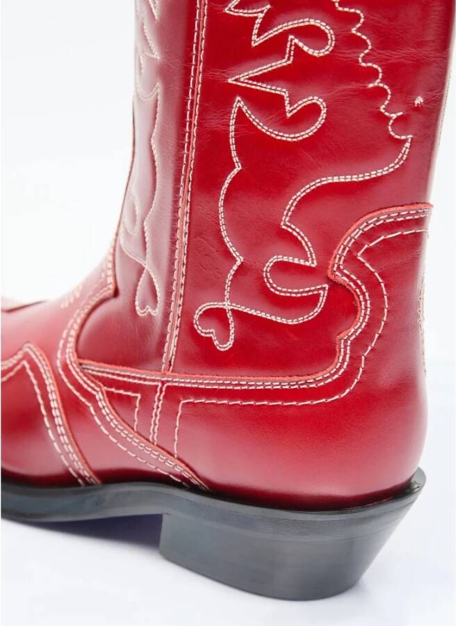 Ganni Boots Red Dames