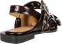 Ganni Bordeaux Slangenprint Dames Ballerina's Brown Dames - Thumbnail 3