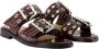 Ganni Bourgondische Synthetische Vrouwelijke Sandalen - Thumbnail 2