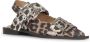 Ganni Bruine Gesp Ballerina Sandalen Brown Dames - Thumbnail 2