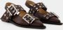 Ganni Bourgondische Feminine Buckle Ballerina Schoenen Red Dames - Thumbnail 60