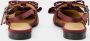 Ganni Burgundy Bow Ballerinas Synthetisch Leer - Thumbnail 2