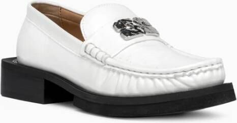 Ganni Butterfly Logo Loafers van Lakleer White Dames