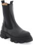 Ganni Zwarte leren Chelsea laars met chunky rubberen zool Black Dames - Thumbnail 21