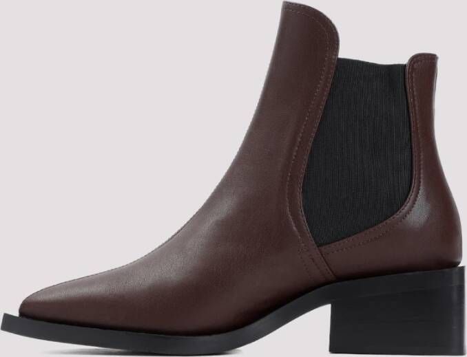 Ganni Chocolade Gesp Chelsea Boot Brown Dames