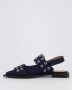 Ganni Chunky Buckle Ballerina Blue Dames - Thumbnail 2