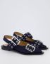 Ganni Chunky Buckle Ballerina Blue Dames - Thumbnail 4