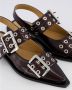 Ganni Chunky Buckle Ballerina Red Dames - Thumbnail 5