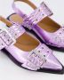 Ganni Lavendel Slingback Ballet Flat met Gespen Purple Dames - Thumbnail 13