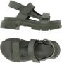 Ganni Chunky Rubber Sandalen met Velcro Sluiting Green Dames - Thumbnail 2