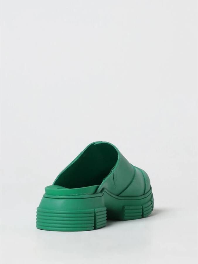Ganni Chunky Sole Platte Schoenen Groen