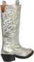 Ganni Zilverkleurige Metallic Geborduurde Slip-On Laarzen - Thumbnail 6
