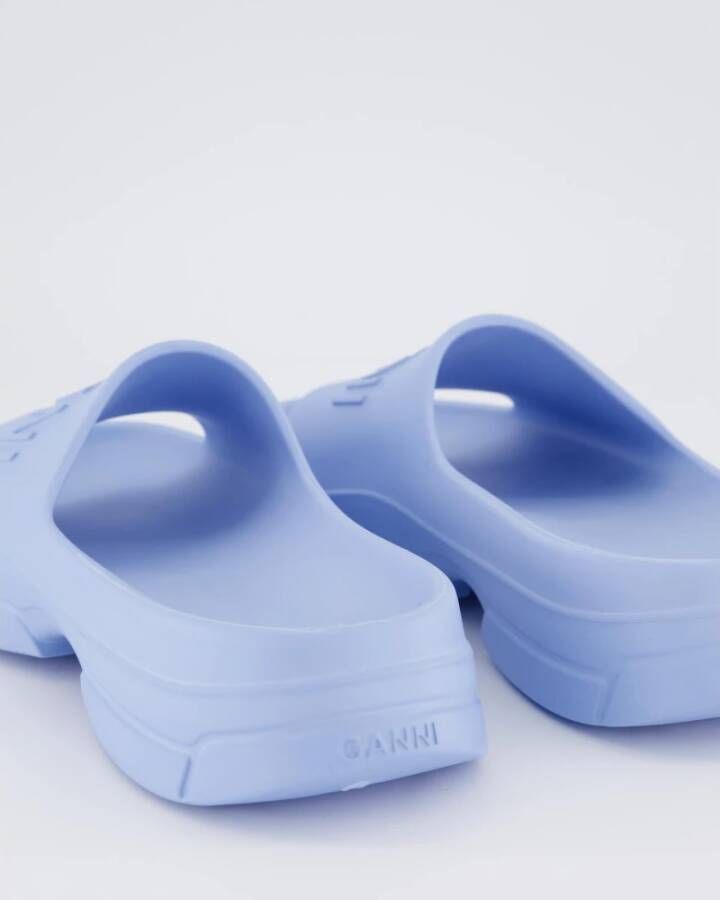 Ganni Dames Light Weight Pool Slide Blue Dames