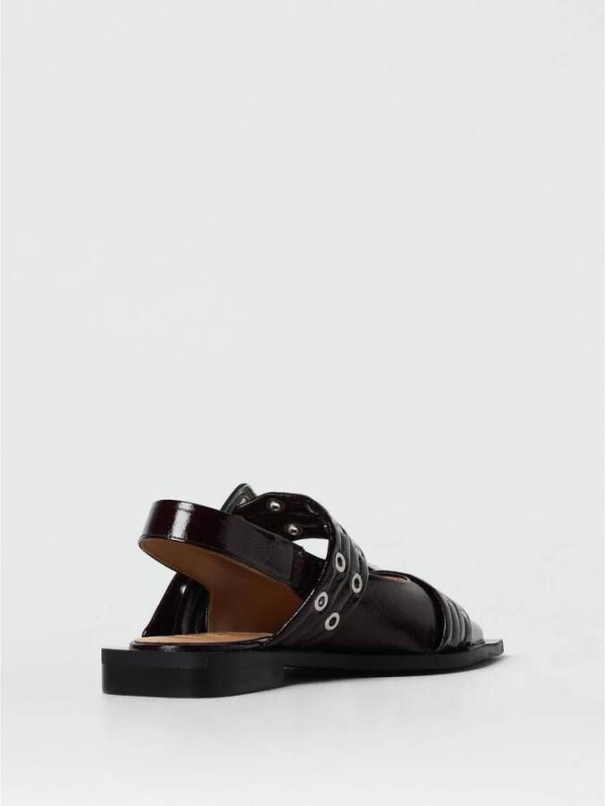 Ganni Elegant Buckle Slingback Ballerinas