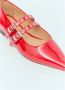 Ganni Eyelet Ballerina Flats Red Dames - Thumbnail 2