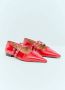 Ganni Eyelet Ballerina Flats Red Dames - Thumbnail 3